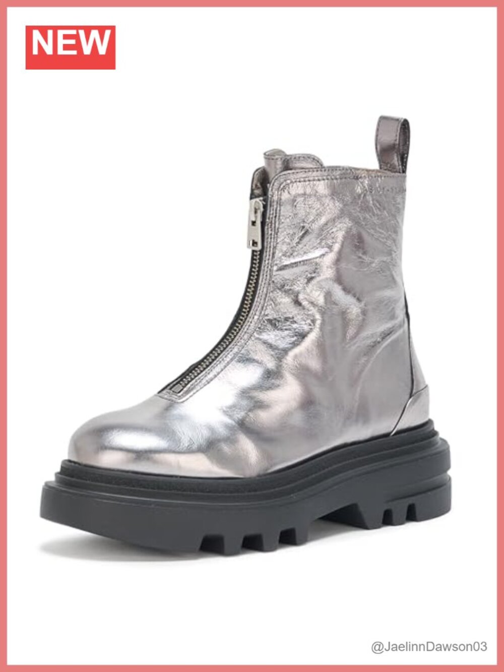 AllSaints Othello Leather Chelsea Boot Mid-Top Zip Round Toe